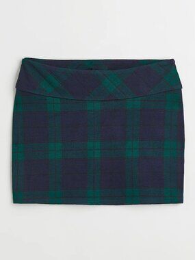 H&M Vintage Style Plaid Mini Skirt Low Rise S